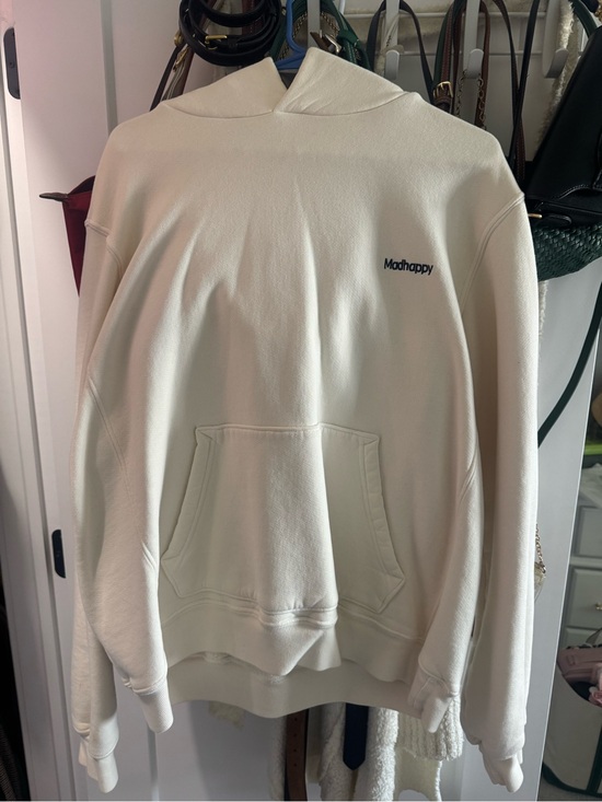 Madhappy Tops - Madhappy Cream Crewneck Hoodie with Subtle Logo